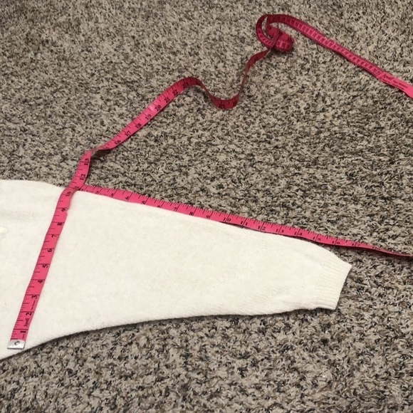 Vintage Pronto Moda Sweater Size Small Cream Sequin Beaded Dolman Sleeve - Picture 12 of 12